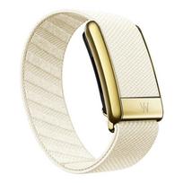 For Whoop 4.0 Sport Nylon Woven Band Breathable Replacement Strap with Shiny Gold U-Frame Connector Letter W Logo Fitness whoop4.0 beige