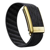 For Whoop 4.0 Sport Nylon Woven Band Breathable Replacement Strap with Shiny Gold U-Frame Connector Letter W Logo Fitness whoop4.0 black