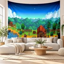 Stardew Valley Wall Tapestry Home Decor Hanging Cloth Art Background Tapestry for Bedroom 100cmx150cm