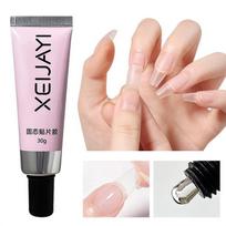 5/10/30ml Solid Nail Glue Gel for Press On Nails Strong Clear Acrylic Nail Tips Solid Gel Nail Glue UV Led Cured Solid Nail Gel
