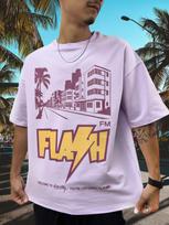 Per dydžio marškinėliai su GTA Vice City spaudiniu 4XL gray