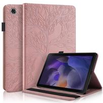 Funda For Samsung Tab A11 Plus Case 11 inch Emboss Tree PU Leather Wallet Flip Cover For Coque Galaxy Tab A11 Plus Case SM-X230 A11 Plus (11 inch) white