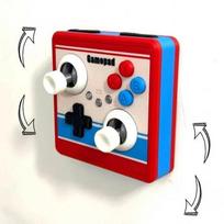 Retro Arcade Joystick Wall Light Switch Cover 3D Printed Light Switch Cover Easy Install Gamer Single Control Panel for Home Game Room Bar Decoration