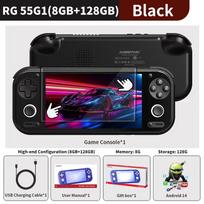 Anbernic RG 55G1 Retro Handheld Game Console 5.5 Inch Touch IPS Screen Snapdragon G1 Gen 2 Android 14 512G PSP PS2 Game RG55G1