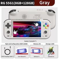 Anbernic RG 55G1 Retro Handheld Game Console 5.5 Inch Touch IPS Screen Snapdragon G1 Gen 2 Android 14 512G PSP PS2 Game RG55G1