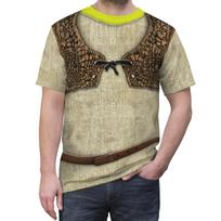 Helovino Pelkės Ogro Kostiumas Marškinėliai Viduramžių 3D Spausdinimas Rudas Liemenė Tee (S-5XL) XXL beige