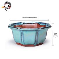 Yixing Zisha Glazed Ceramic Bonsai & Succulent Pot for Balcony or Office Decor See details kaip parodyta spalva