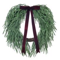 Natural Feel Norfolk Artificial Christmas Wreath, Green black
