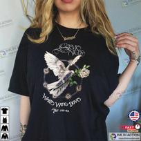 Stevie Nicks White Winged Dove Graphic Print Unisex  HH03678 Unisex T-Shirt S brown