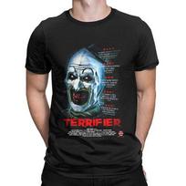 The Clown Drawing Art Horror Movies Terrifier Slasher Film Scary Scream Movie Novelty TShirts 100 Printed Large Size Clothing2 4XL black