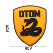 Aotuduol PVC Epoxy Patch 'Don't Tread on Me' Velcro Armband orange