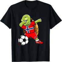 Dabbing Turtle Norway Soccer Fans Jersey Norwegian Football T-Shirt 5XL įvairiaspalvis