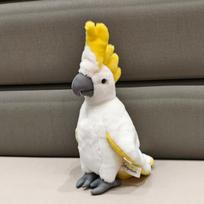 Simuliacinis papūgos Ara ir Kakadu lėlė Kawaii minkštas pliušinis žaislas lėlė Animacinis anime paukštis Mielas šventinė dovana Linksma vaikų lėlė 22cm black