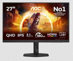 AOC G4 Q27G4XF, 68.6 cm (27"), 2560 x 1440 pixels, Quad HD, LED, 1 ms, Black, Grey/Damaged package | Q27G4XF?/PACKAGE