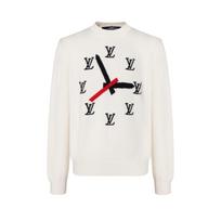 LOUIS VUITTON Intarsia Clock Sweater 1A8P4C M balta