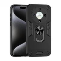 Karinio lygio dėklas Honor Magic8 Lite Magic 8 Pro X9d 5G Apsauginis dangtelis Atsparus smūgiams Laikiklis su žiedu Fundas Coque HONOR Magic8 Lite juoda