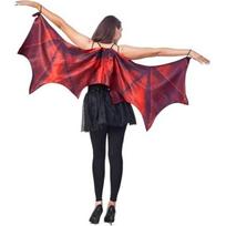 Tamprios Juostos Šikšnosparnio Sparno Apsiaustas Fantastinis Cosplay Sparno Kostiumas Praktinis Drakono Sparno Apsiaustas Pasiruošimas Spektakliui raudona