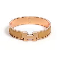 HERMES Clic H Metal Bangles Unisex Rose Gold H700001FOA1 PM rožinio aukso spalvos