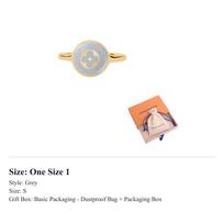 LOUIS VUITTON Resin, Gold Plated Metal Rings Women's Gray MA001- One Size 1 pilka