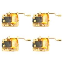 4Pcs Golden Music Box Replacement Set Manual Crank Musical Mechanism Plays Enchanting Melodies Great Decorative Accent 1 beige