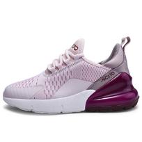 Large size full palm air cushion shoes shock-absorbing running shoes couple soft-soled running sports casual men's and women's shoes 42 gray