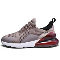 Large size full palm air cushion shoes shock-absorbing running shoes couple soft-soled running sports casual men's and women's shoes 36 gray