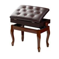 Piano Bench with Storage Tufted Adjustable Stool Upholstered for Pianists