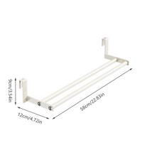 38/48/58cm Clothes Drying Rack Wall Mounted Heavy-Duty Space-Saving Towel Rail Laundry Wall Drying Rack for Room Clothing Closet