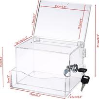 Acrylic Donation Box Ballot Comment Mailbox Letter Post Collection Mail skaidri