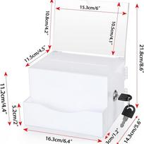 Acrylic Donation Box Ballot Comment Mailbox Letter Post Collection Mail balta