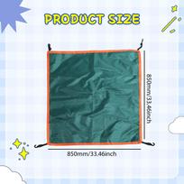 Waterproof Rainproof 33 x inch Tent Tarp Top Cover for Travel Camping Outdoor Backpacking žalia