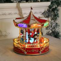 Saint Luminous Christmas Carousel Music Box Gift & Decoration