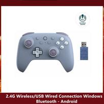 8BitDo New Ultimate 2C Wireless 2.4G Gaming Controller with Hall Effect Joystick for PC Steam Deck Raspberry Pi Android mėlynė