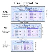 Cute Pink Excel Shortcuts Mouse Pad Large Computer Office Game Table Mat Rubber Anti-slip Stitched Keyboard Mat 90x40 Desk Pads 600x300x2mm white