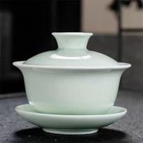Jingdezhen porcelianinis Kung Fu Gaiwan Creative Office arbatinukas Keraminis arbatos dubuo su dangteliu Kelionės Gražūs lengvi virdulio gėrimai white
