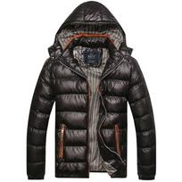 Vyriškos pūkinės striukės Parka su gobtuvu Žieminė striukė Vyriška šilta ilgomis rankovėmis Striukė Laisva Užtrauktukas 5XL juoda