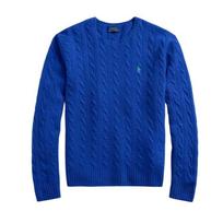 Polo Ralph Lauren Vienspalvis banguotos mezgimo megztinis Vyriškas megztinis Mėlynas MNPOSWE16822029-400 XS blue