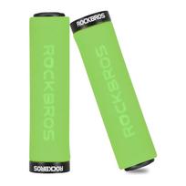 Dviračio vairo rankenėlės Rockbros BT1001GNBK, kempinė, žalios ir juodos