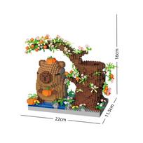 Capybara Rašiklio Laikiklis Modelis Mikro Mini Statybinės Detalės Žaislai - Idealiai Tinka „Pasidaryk Pats“ Entuziastams, Švietimo ir Dekoratyvinis Žaislas Stalui in bag brown