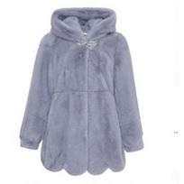 Winter new fashion imitation mink fur imitation coat middle-aged mother hooded jacket thickened women's pendulum 3XL gray