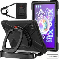 Skirta Lenovo Tab M10 Plus TB-X606F 10.6 TB128FU 3-oji 10.1 colio TB328FU TB-X306F Atsparus smūgiams planšetinio kompiuterio dėklas Su rankenos žiedu tvirtinimu tvirtas Funda TB328FU or TB328XU juoda