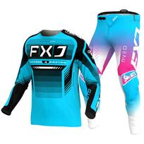 motokroso pavarų komplektas vaikams 4 5 6 7 8 9 10 11 12 13 metų Jaunimas vaikas Motociklas berniukas Mergaitė Jersey Pant Kits lenktyninis kostiumas Visureigis Enduro MX MTB M-22 black