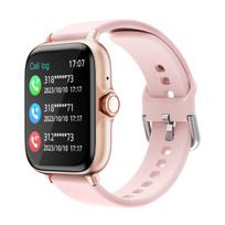 1,83'' atsparus vandeniui išmanusis laikrodis, skambučio priėmimas, miego stebėjimas, sporto žingsniamatis, informaciniai pranešimai, skirtas iPhone Android rožinė