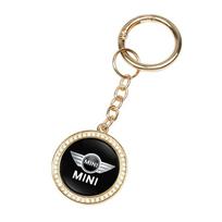 Aukštos kokybės automobilio logotipo raktų pakabukas Cinko lydinio raktų pakabukas BMW Mini Works Cooper F54 F55 F56 F57 F60 R50 R52 R53 R55 R56 R57 R58 R59 akvnt44 beige