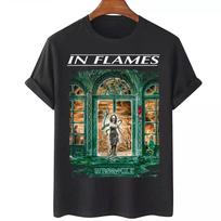 Vtg In Flames Grupės Whoracle Sunkaus Medvilnės Juodi Pilno Dydžio Unisex Marškinėliai Unisex T-shirt L black