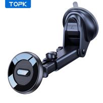 TOPK Magnetic Car Phone Holder for Magsafe 360°Rotation Suction Cup Mount for Air Vent Dashboard Windshield for All Phones Dashboard Windshield gray
