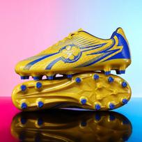 Unisex Youth Velcro Soccer Shoes with TF Studs - For Kids' Outdoor Training 32