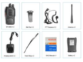 2pcs 4pcs 6pcs Baofeng BF-888S With Headphones 5km Long Range Walkie Talkie Two Way Radio Channel 16 Self-driving Travelling USB Plug