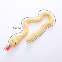 Gyvatės pliušiniai kačių žaislai Atsparūs įkandimams krūminiai interaktyvūs katžolės kramtymo žaislai, skirti katėms yellow pattern beige