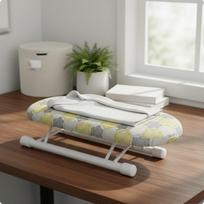 Mini Sleeve Ironing Board Foldable Folding Sleeve Press Board Laundry Aid Stable Sturdy for Home white